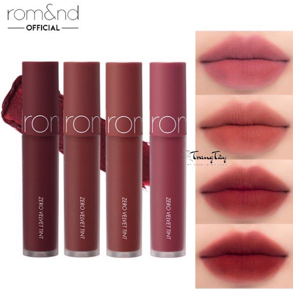 SON ROMAND ZERO VELVET TINT MẪU MỚI 2020 (MÀU 18.19.20.21)