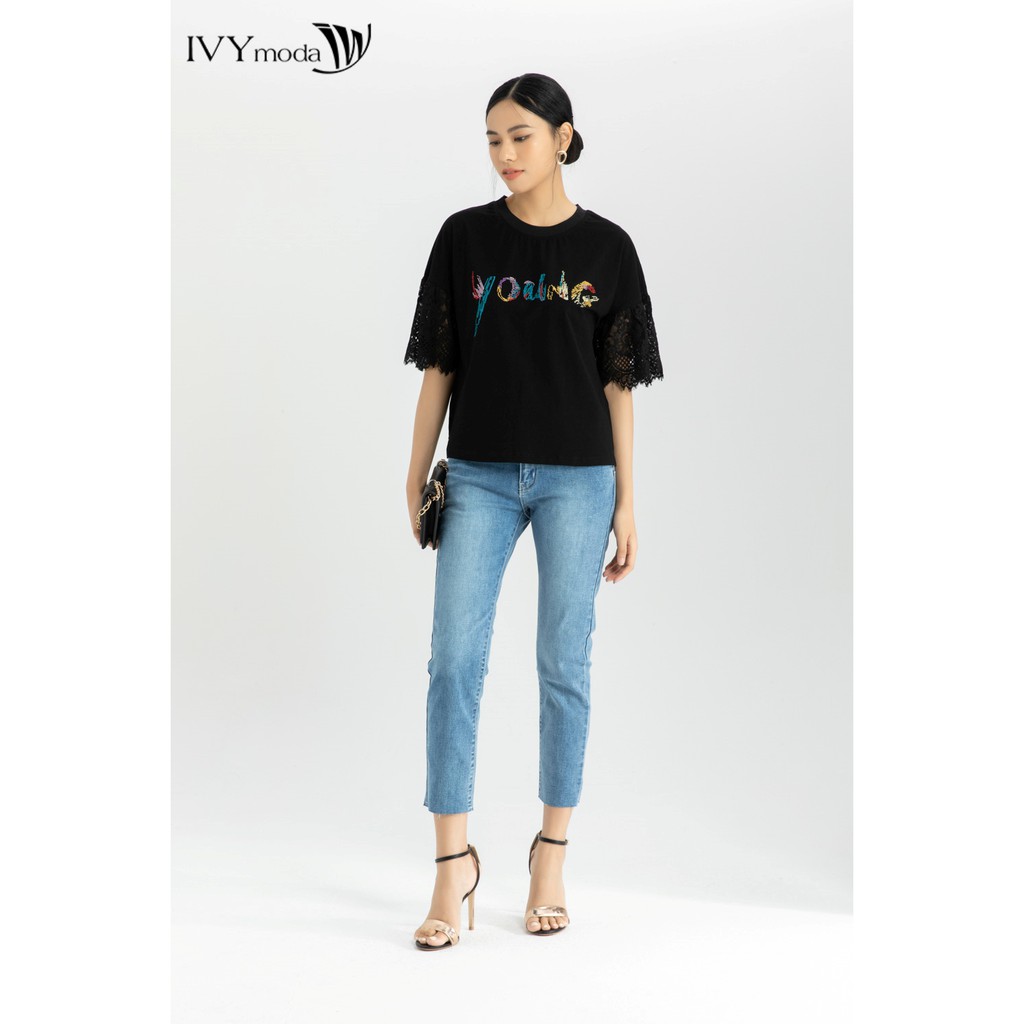 Quần bò nữ gấu thả IVY moda MS 25B7234 | BigBuy360 - bigbuy360.vn