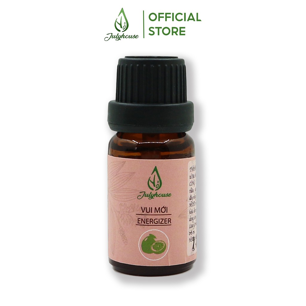 Tinh dầu vui mới 10ml JULYHOUSE kết hợp tinh dầu Chanh, Bạc Hà và Vỏ Bưởi