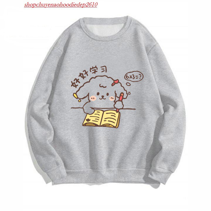[Mã FAXANH1505 giảm 10K đơn 50K] áo sweater in hình ly trà sữa siêu xinh độc đáo nhiều màu sắc | BigBuy360 - bigbuy360.vn