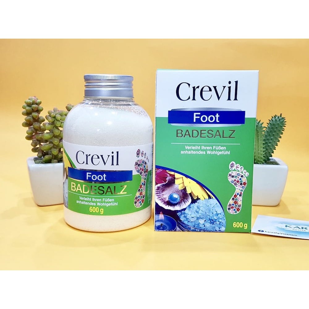 Muối khoáng ngâm chân biển chết Crevil Foot Badesalz 600g - Nhập khẩu Đức