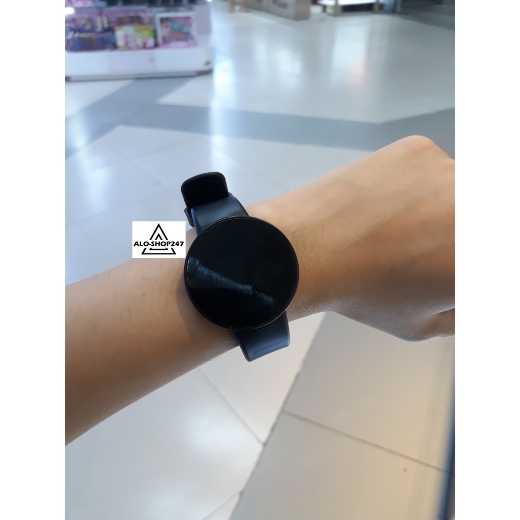 Đồng hồ nam nữ thông minh smart watch mặt tròn vành trơn chống nước kết nối bluetooth
