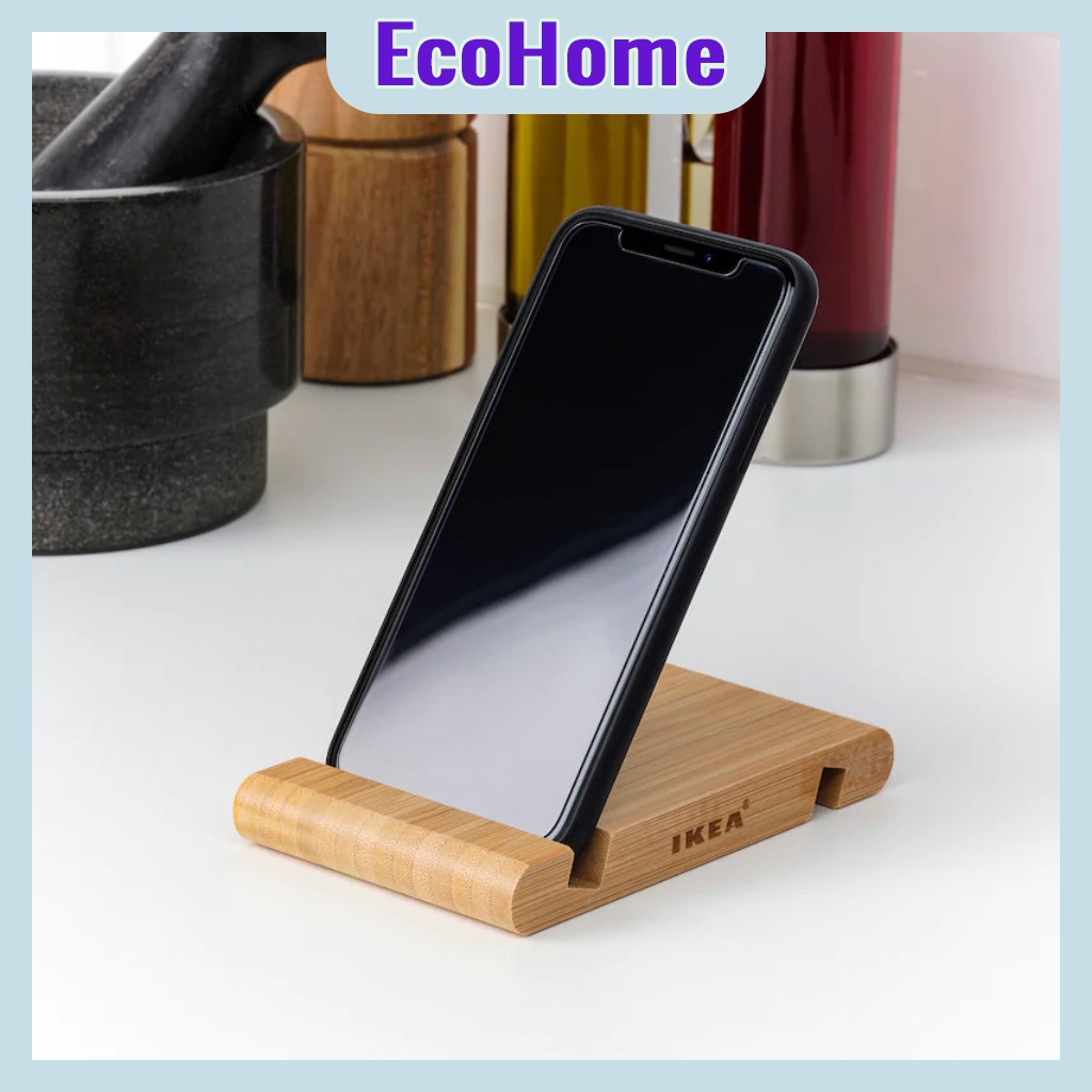Giá đỡ, kệ để điện thoại, ipad máy tính bảng bằng tre tiện dụng BERGENES - IKEA - Ecohome (14907)