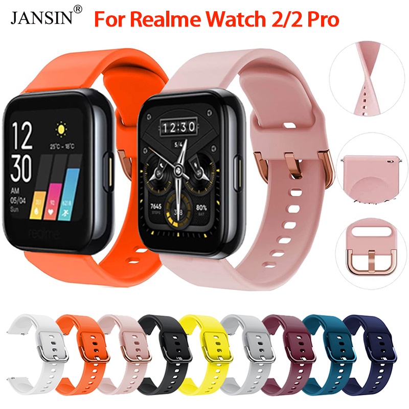 Dây Đeo Đồng Hồ Chất Liệu Silicon Thiết Kế Nhiều Lỗ Thay Thế Cho Realme Watch 2 2 Pro Smart Watch