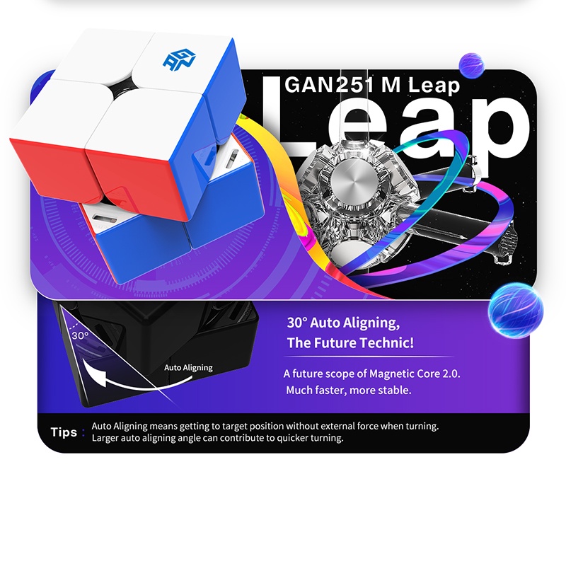 Khối Rubik GAN251 M Pro Air Leap 2x2 GAN 251 M 2x2x2 GAN251