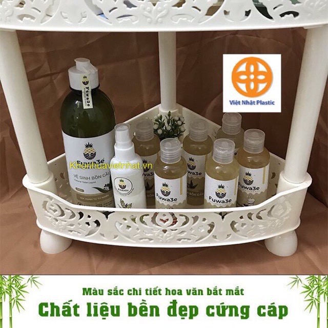 Kệ hoa góc nhà, kệ tắm tam giác 2 tầng 3 tầng nhựa Việt Nhật