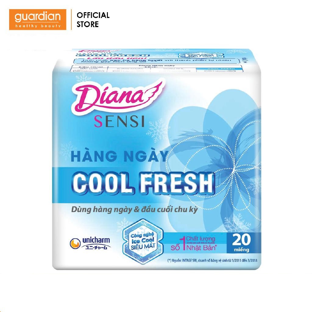 Băng Vệ Sinh Diana hàng ngày Sensi Cool Fresh (20 miếng)