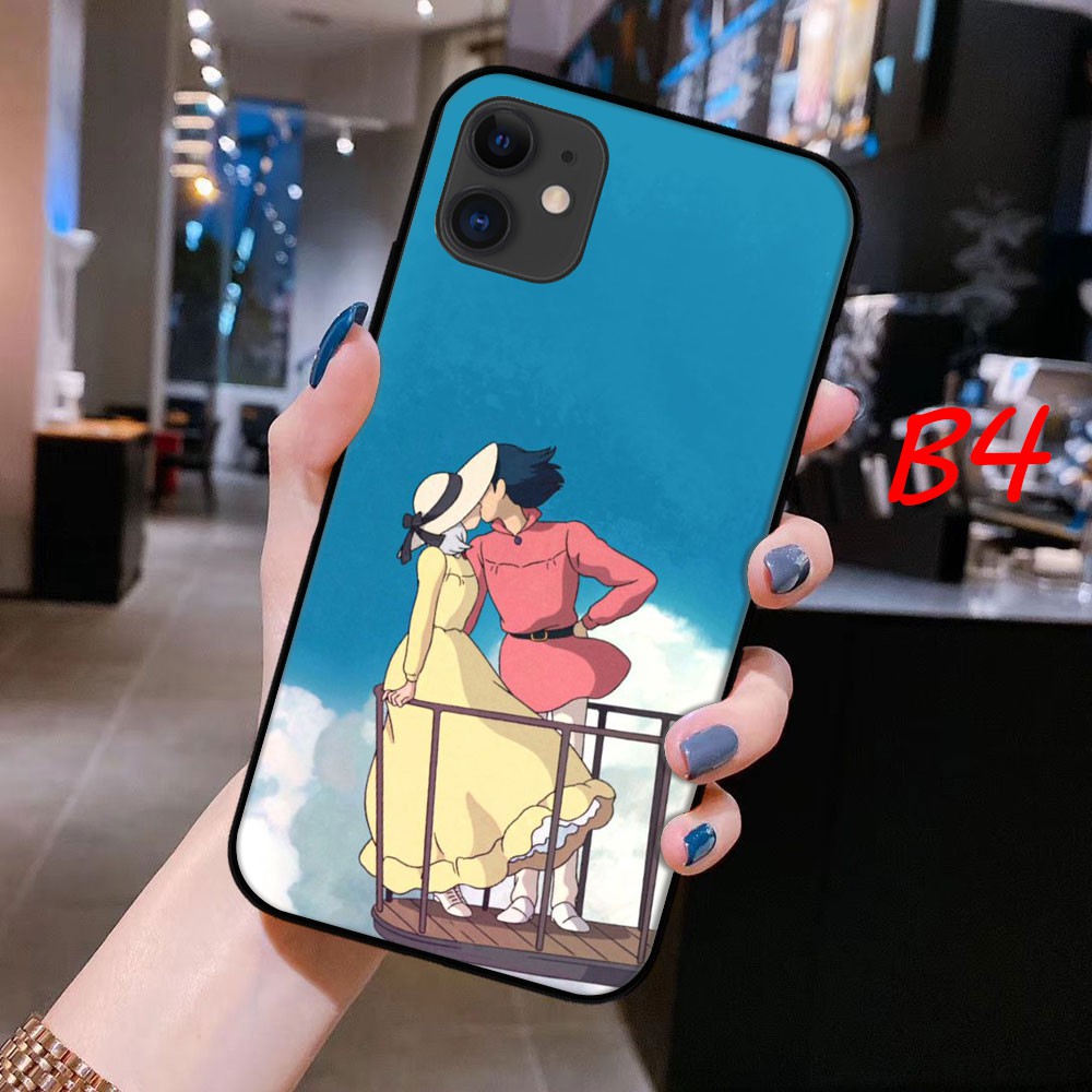Ốp điện thoại hoạt hình lâu đài bay của pháp sư Howl thích hợp cho iPhone 11 pro max xs max xr x 8 7 6s 6+ se 2020
