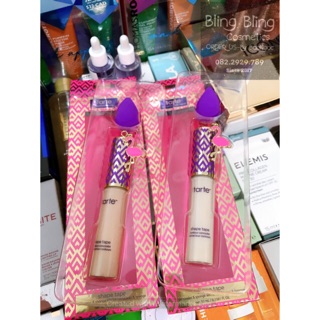 Set kem che khuyết điểm Tarte Shape Tape màu Fair fullsize kèm mút tánd