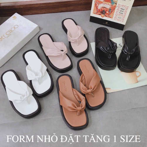 giày dép nữ minhnghiashop2013 đế xuồng cao 3cm kiểu kẹp ngón nhiều màu mẫu mới xinh xắn đi biển