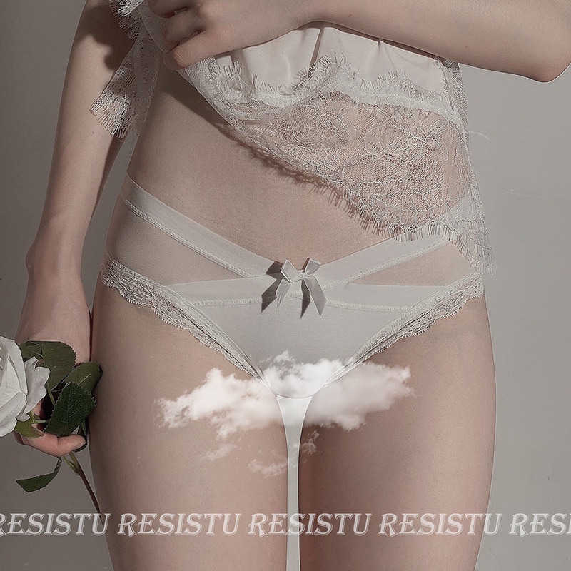 Quần lót cotton AOWEINISI phối ren quyến rũ cho nữ
