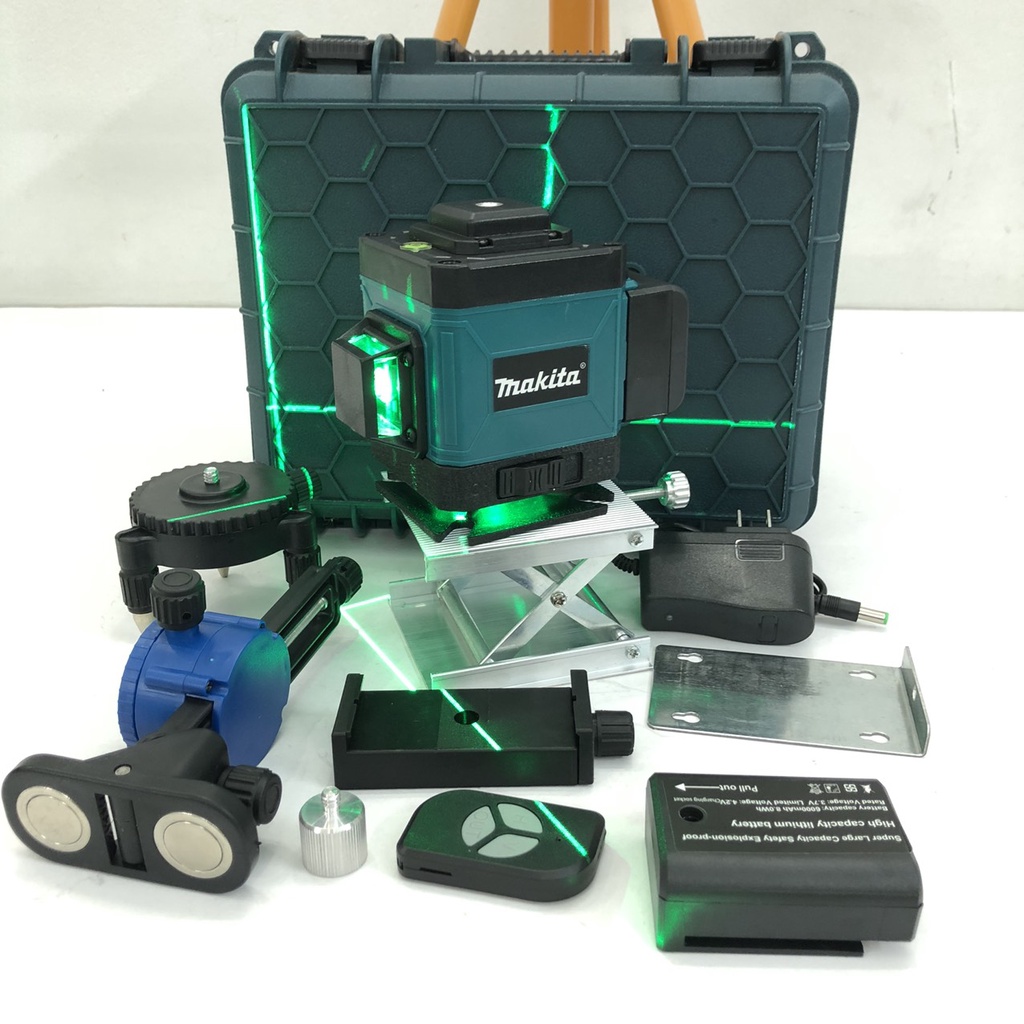 Máy Bắn Cốt Máy Cân Bằng Laze Cân Bằng Mực Nước Makita 12 Tia Xanh - Hàng Chính Hãng Cao Cấp Kèm Phụ Kiện.