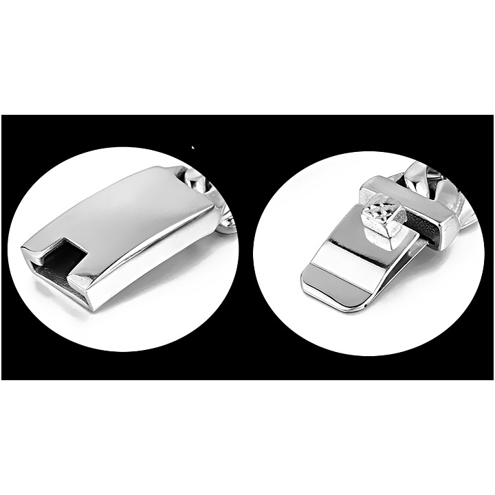 Lắc tay nam kiểu lặc đổi bản to 17mm khóa hộp thời trang bằng inox không đen, không gỉ đem lại đẳg cấp phong độ nam tinh