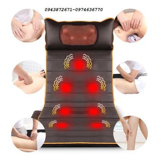 Nệm massage Toàn thân Thế hệ mới-4 bi xoa bóp cổ,7 động cơ rung lưng-Bảo hành 3 năm 1 đổi 1
