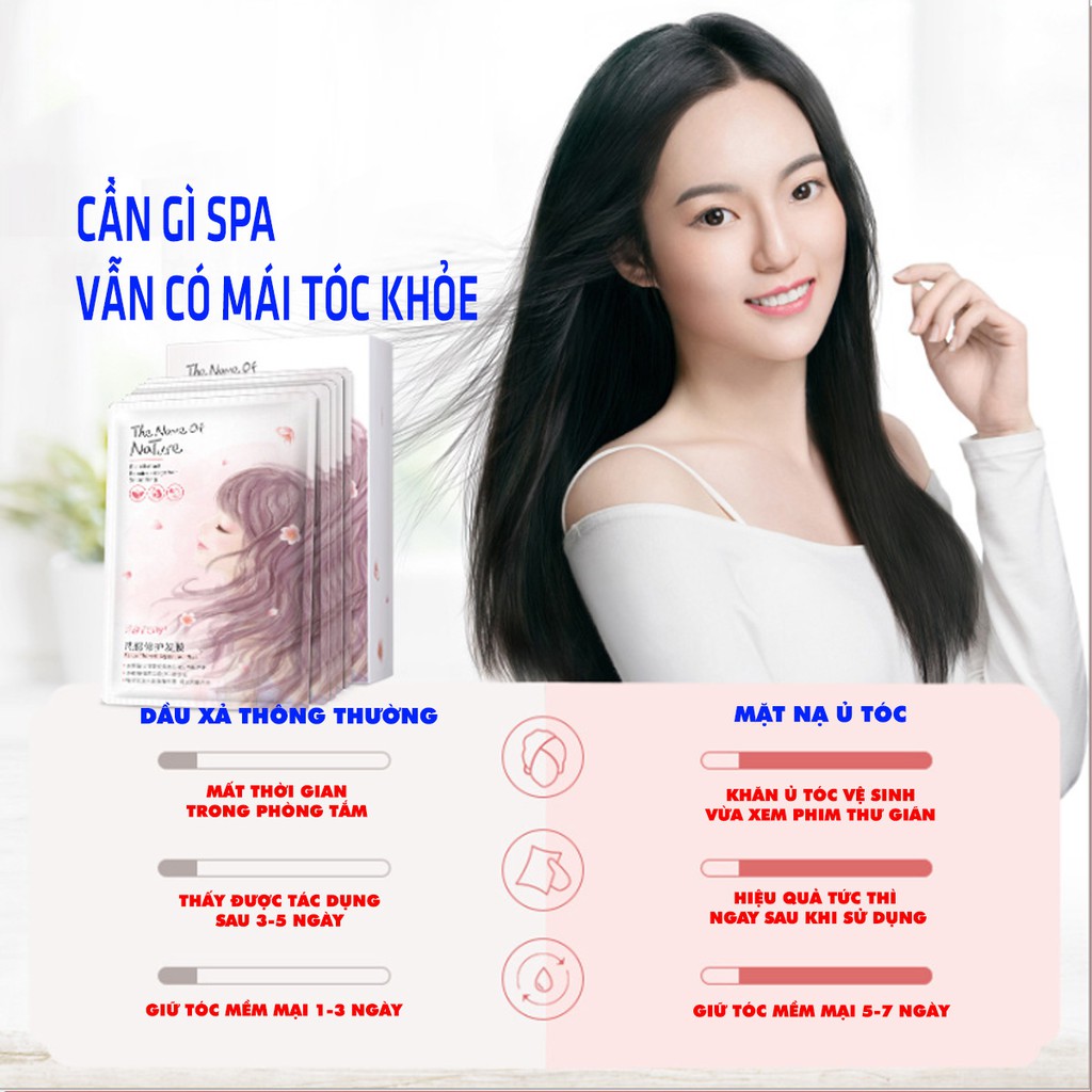 Mặt nạ ủ tóc FENYI bóng mượt giảm gãy rụng - đã bao gồm khăn ủ trong mỗi gói