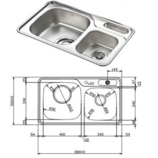 Chậu rửa bát Sobisung SB-880