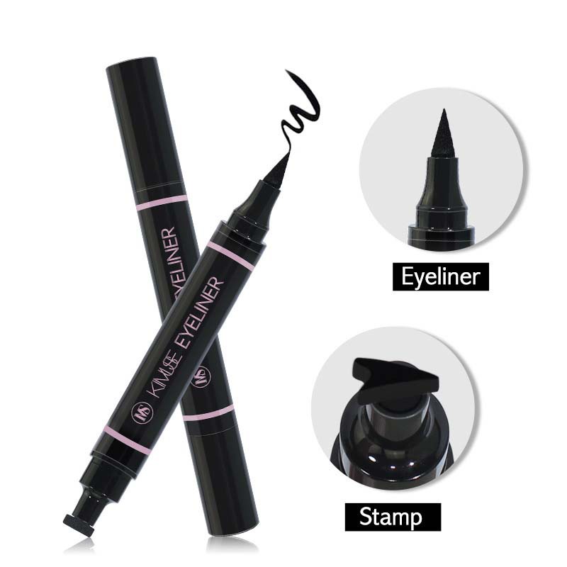 KIMUSE 2 Pcs Double-Ended Stamp Liquid Eyeliner Pencil Triple-cornered Seal Black Super Waterproof Cosmetic | BigBuy360 - bigbuy360.vn