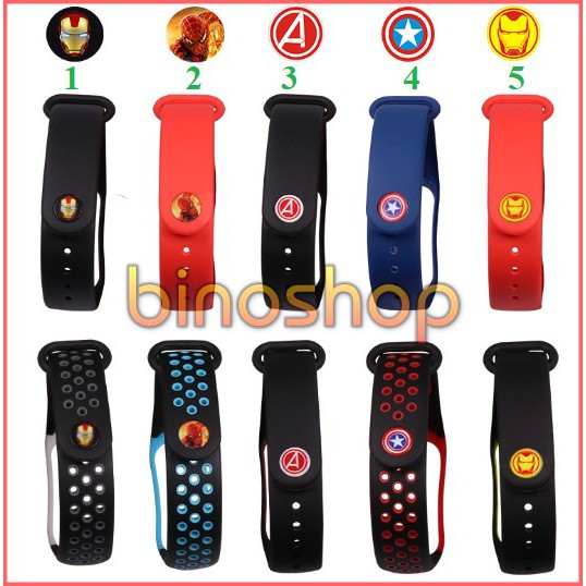 Nút Avengers Xiaomi Miband 4 - Đủ mẫu (không kèm dây)