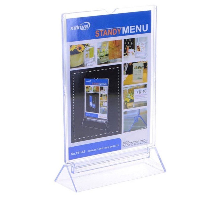 Standy Menu Mica Xukiva Standee A6-A5-A4.