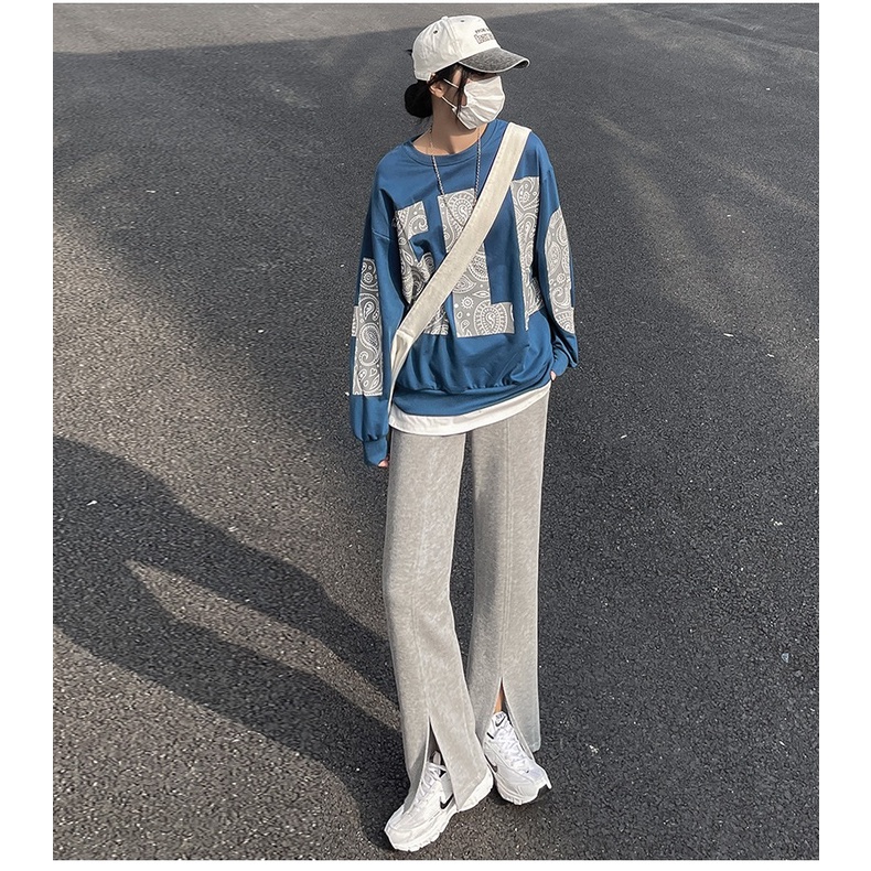 Quần Dài Ống Rộng Lưng Cao Phong Cách Mới Cho Nữ