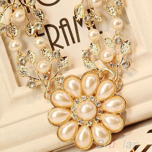 Vòng cổ đính ngọc trai nhân tạo phong cách Bohemian sang trọng quý phái dành cho nữ