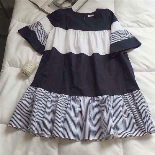 NAVY BABYDOLL DRESS