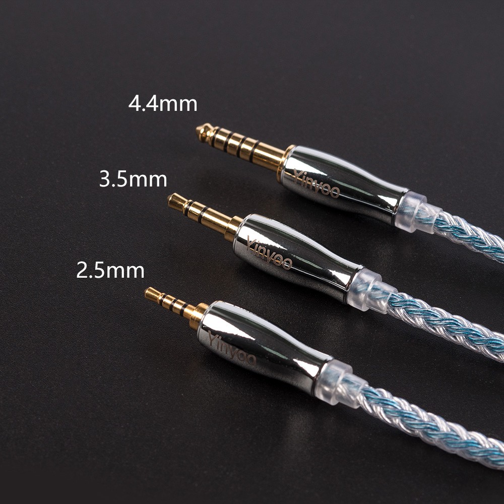 Yinyoo 16 Core High Purity Silver Plated Cable 2.5/3.5/4.4MM with MMCX/2PIN/QDC/TFZ for KZ ZAX ZSX ASX EDX DQ6 BLON BL-01 BL-03