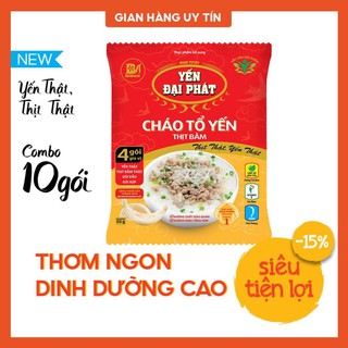 Cháo Tổ Yến Thịt Bằm Đại Phát (10 gói x 50gram) 4 gói gia vị, ăn liền, tiện lợi, thơm ngon, dinh dưỡng cao