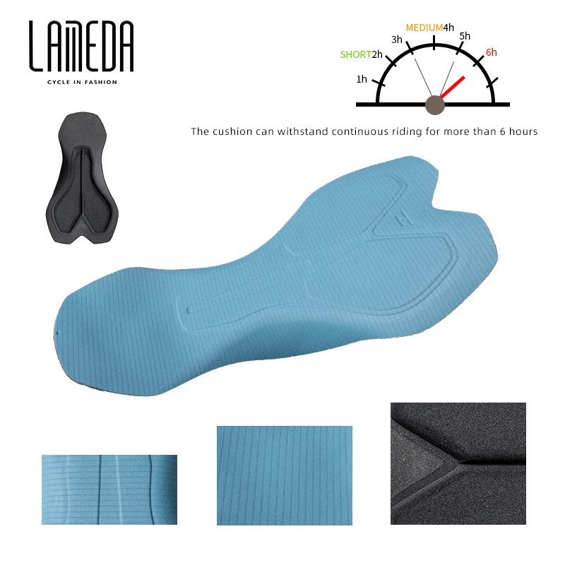 Lameda Quần Yếm Ngắn Có Đệm Mút Thoáng Khí Chuyên Nghiệp Cho Nam Đi Xe Đạp Đường Dài Mùa Hè