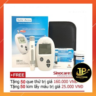 Máy Đo Đường Huyết Sinocare Safe Accu ( Gồm 50 Que Và 50 Kim )