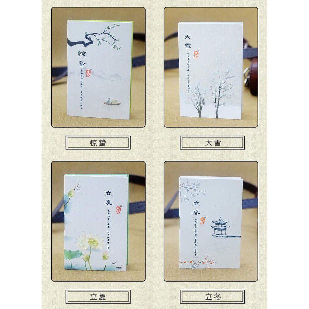 Nước hoa mini  cổ trang 24 tiết xuân phân( combo 4 lọ/ một tiết xuân phân)