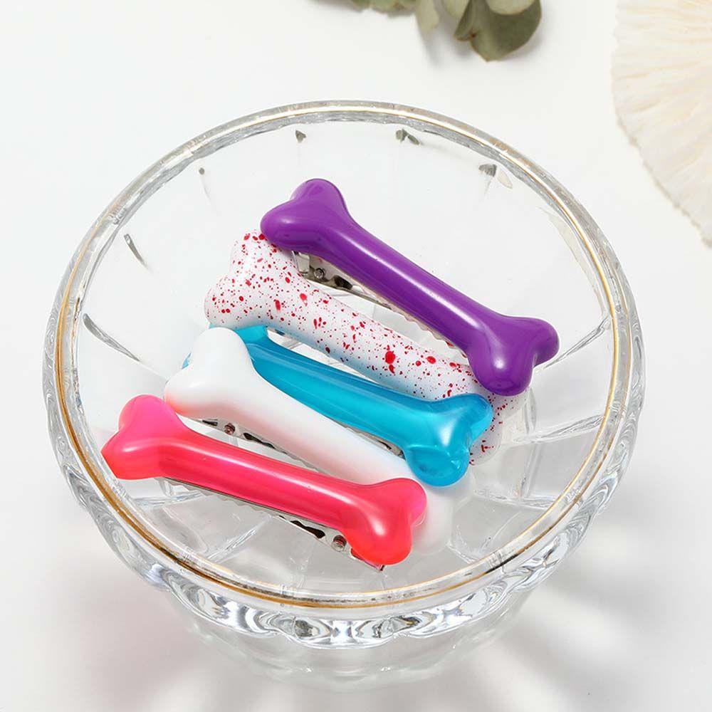 Kẹp Tóc Hình Cục Xương Màu Kẹo Ngọt Phong Cách Hàn Quốc Dễ Thương Cho Mẹ Và Bé