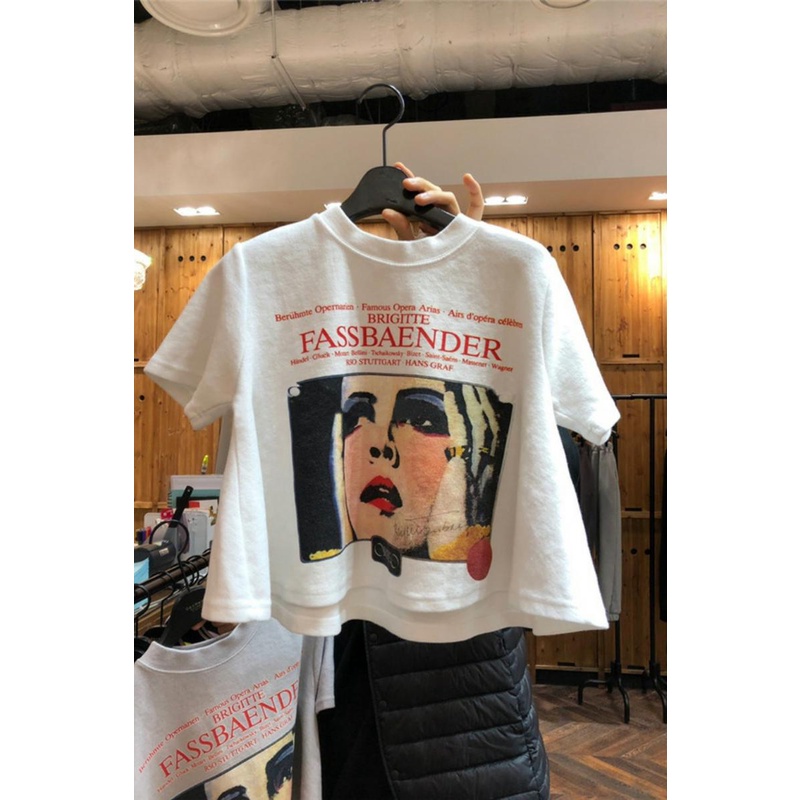 Korean version of loose fashion print trend short-sleeved T-shirt woman