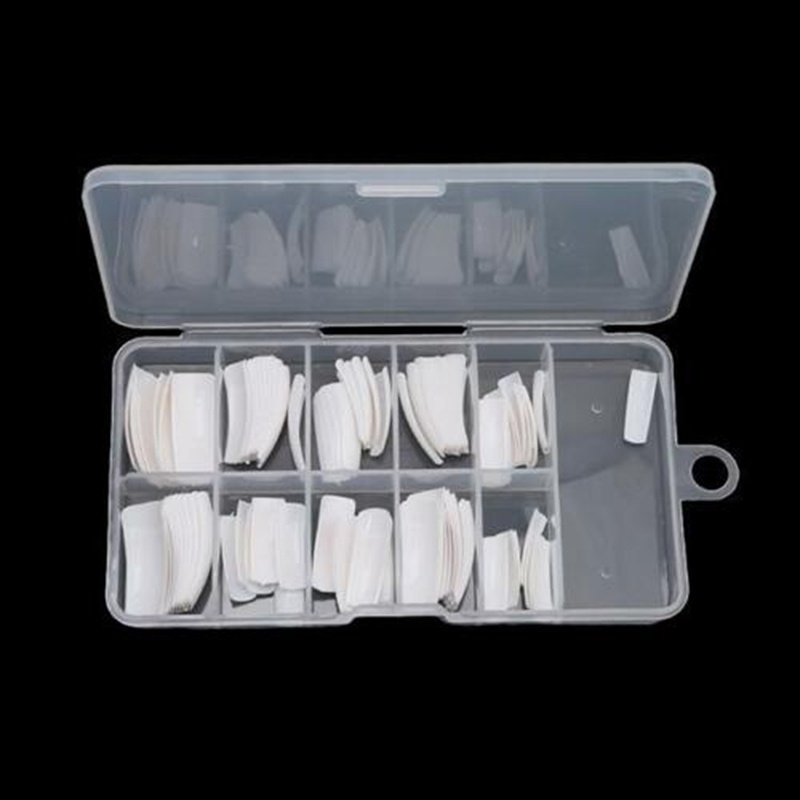 (Hàng Mới Về) Set 100 Móng Tay Giả Bằng Acrylic Kèm Hộp Đựng Tiện Dụng