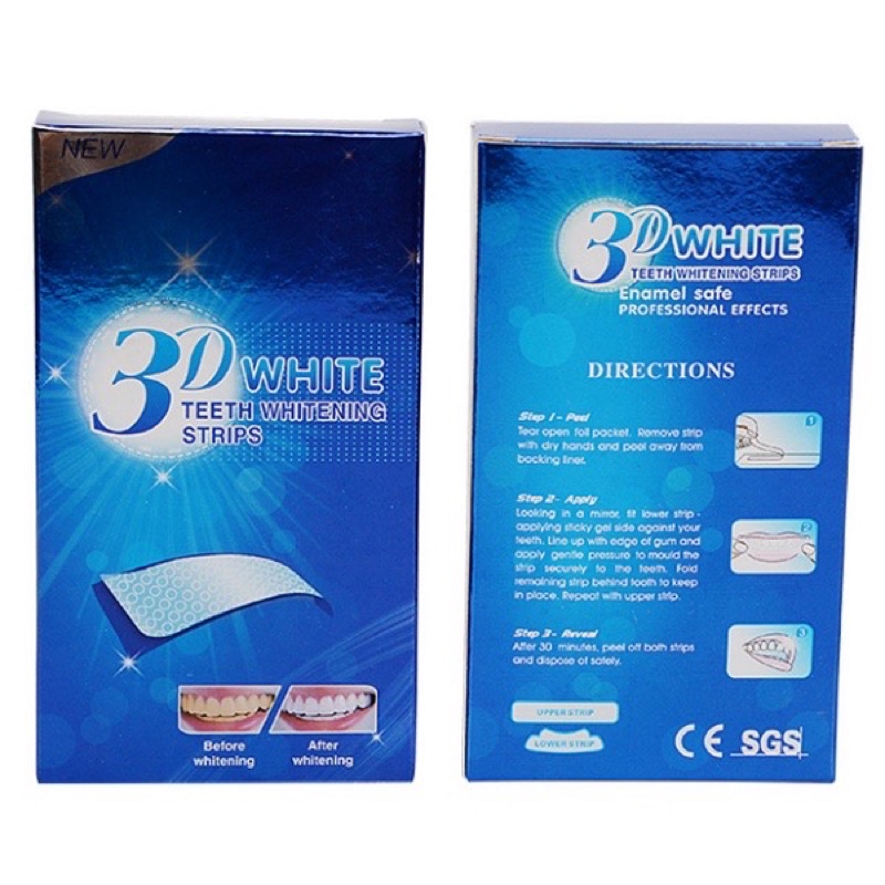 Miếng dán trắng răng 5D White Teeth Whitening Strips Sena Beaut