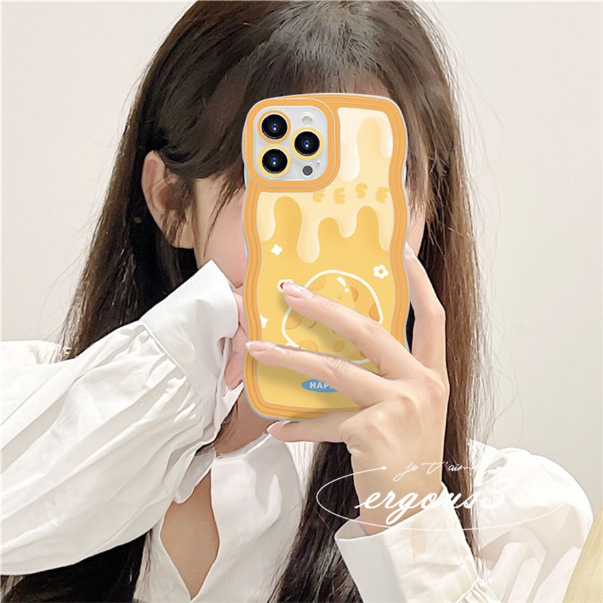 Ốp Điện Thoại Mềm In Hình Gấu Phô Mai Cho iPhone 14 13 12 11 Pro Max SE2020 X XR Xs Max 7 8 Plus