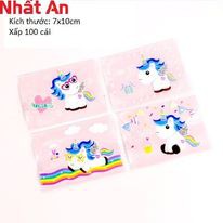 Túi hàn baby unicorn 7x10cm có 2 màu (1 xấp 100 cái)