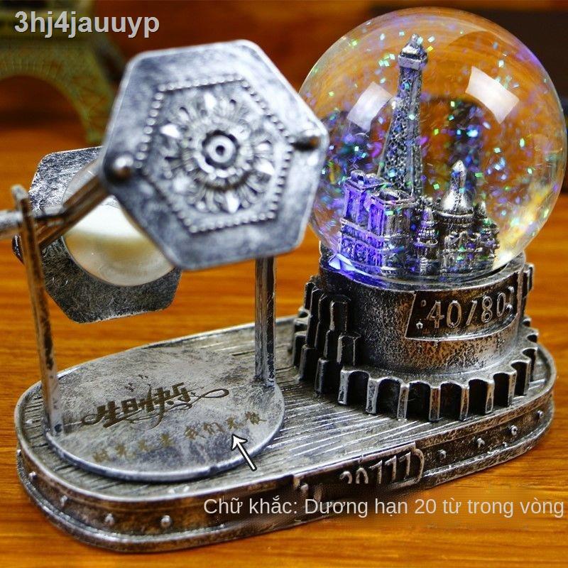 ◄ ✿ ◐ ( rẻ mà chất lượng)▨✣□Đồng hồ cát sáng tạo Tháp Eiffel để bàn TV trang trí quả cầu pha lê hộp âm nhạc đồ trang sức