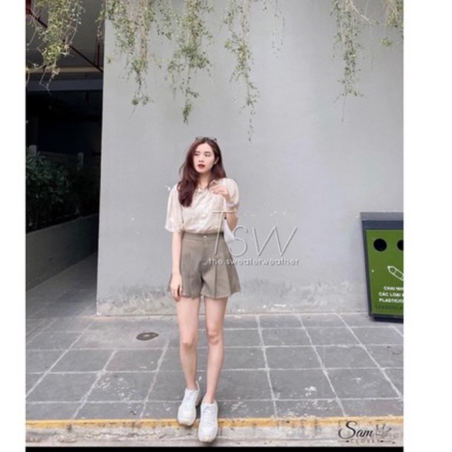 QUẦN SOOC XẾP LY CHUN SAU QUẢNG CHÂU MS15277