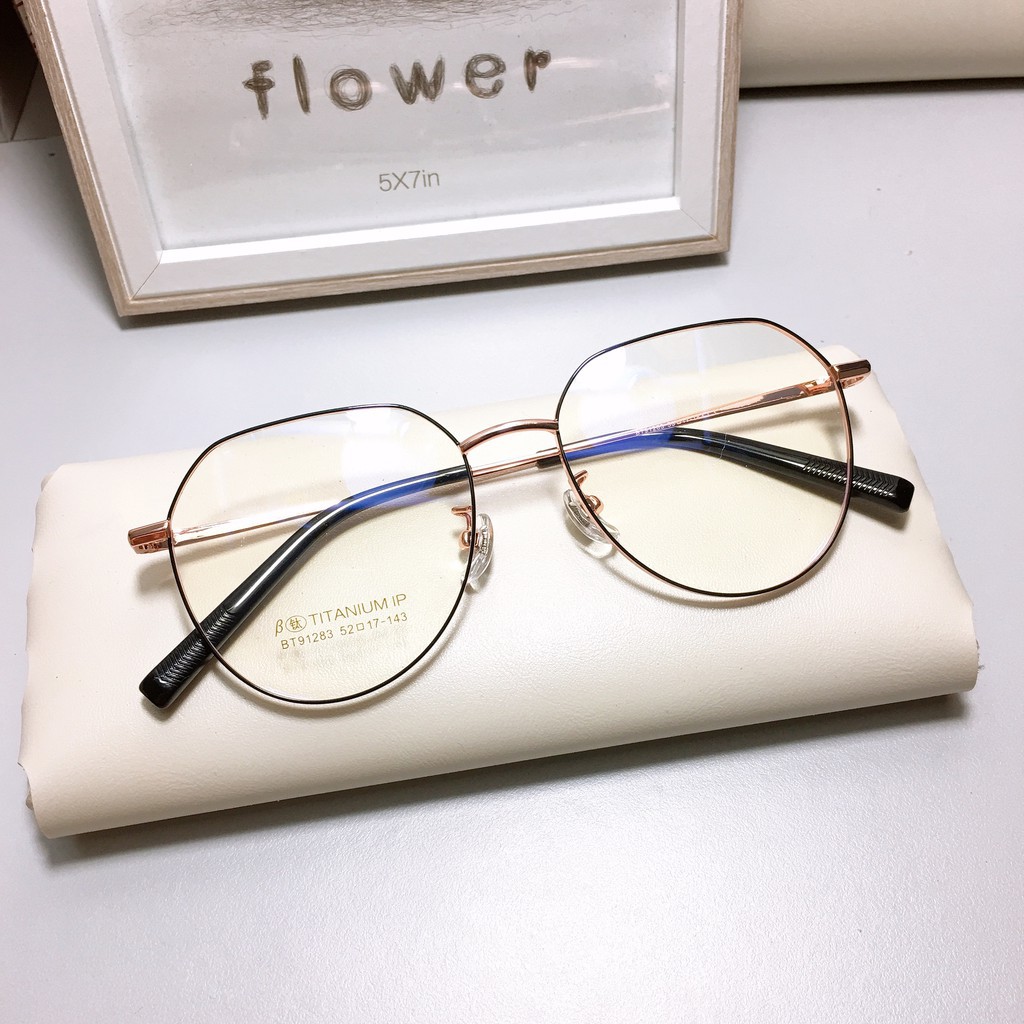 [Gía siêu rẻ] Gọng kính titan 91283 nhận cắt cận viễn loạn