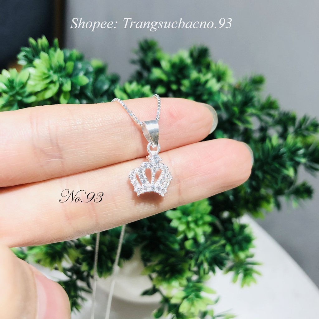 (BẠC CHUẨN) DÂY CHUYỀN BẠC Ý 925 CHO NỮ MẶT VƯƠNG MIỆN PHỤ KIỆN TRANG SỨC CAO CẤP NO.93 VÒNG CỔ BẠC NỮ ĐẸP