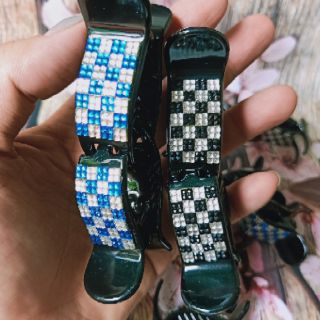 Bộ 2 kẹp quắp tóc đính hạt đá