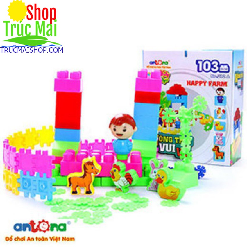 Bộ Đồ Chơi Xếp Hình Nông Trại 103 Chi Tiết Antona