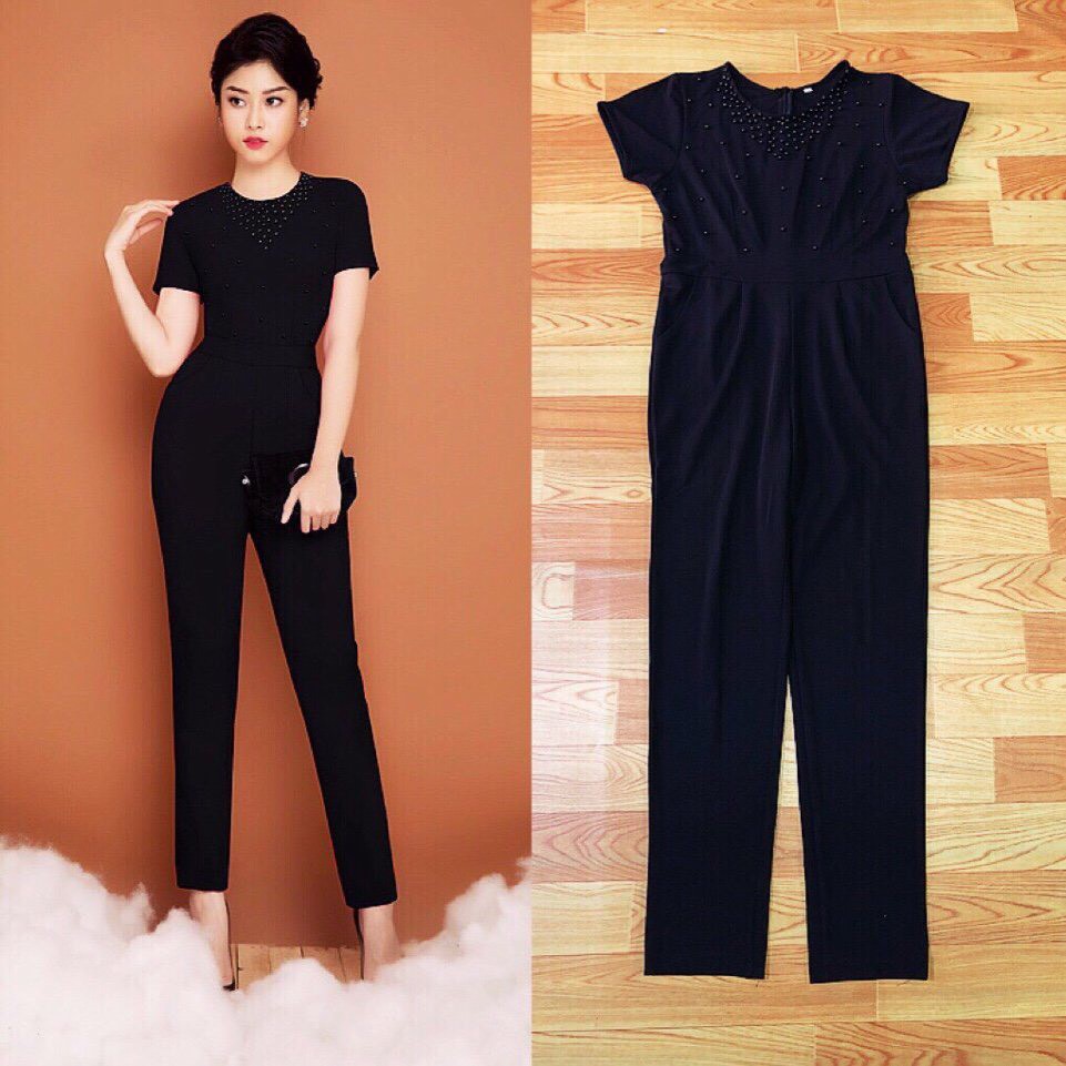 Jumpsuit dài tay ngắn đính hột trước ngực xinh xắn TJ906 | BigBuy360 - bigbuy360.vn