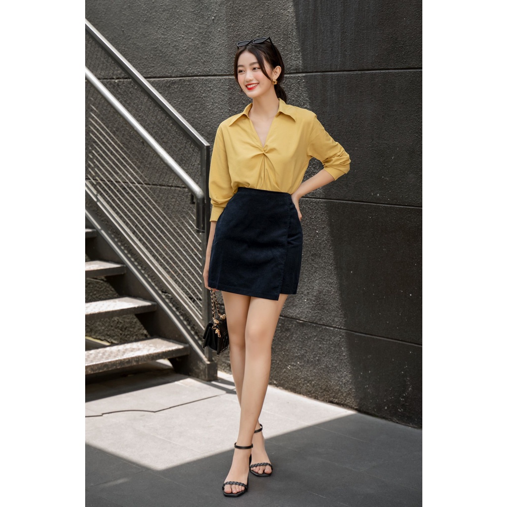 OLV - Áo Mustard Twist Blouse