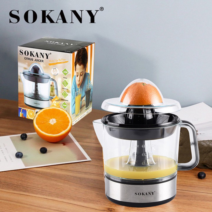 Máy vắt cam Sokany, ép nước cam chính hãng dung tích 700ml tự động vắt và lọc hạt