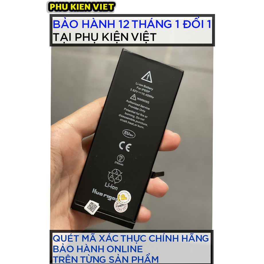 Pin iPhone Eutev Chính Hãng 4s,5,5s,5c,6,6s,6plus,6splus,7,7plus,8,8plus, X Pin Gắn Trong - Phụ Kiện Việt