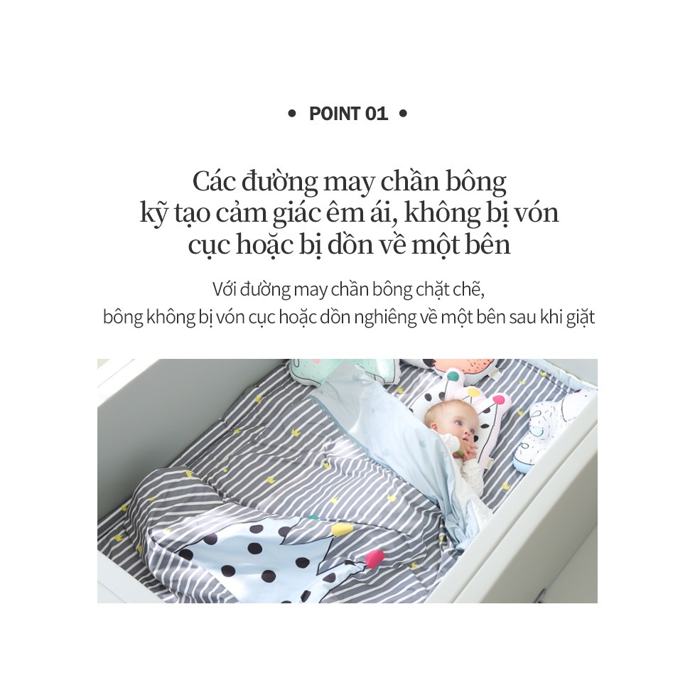 Chăn/ Mền chần bông Dream  thích hợp 4 mùa cho bé nhập khẩu Bonitabebe HQ