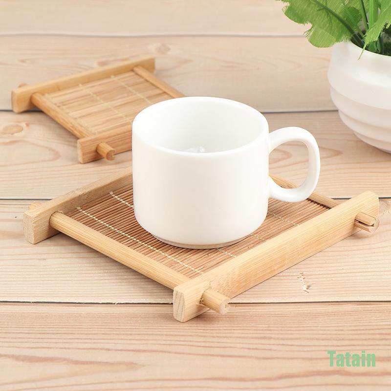 Đế lót ly bằng gỗ tre tiện dụng cho nhà bếp