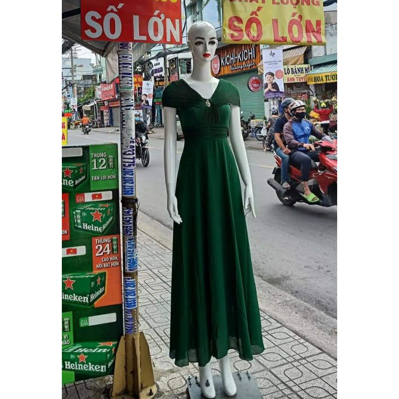 Váy Đầm trung niên dạ hội dự tiệc sang trọng mẫu nữ hoàng